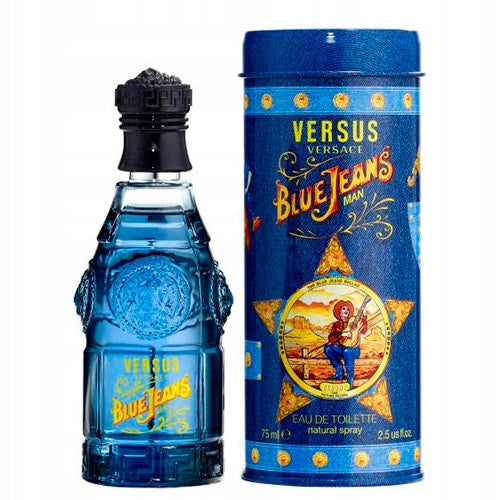 MEN'S PERFUME VERSACE BLUE JEANS 75 ML. ORIGINAL - METAL BOX