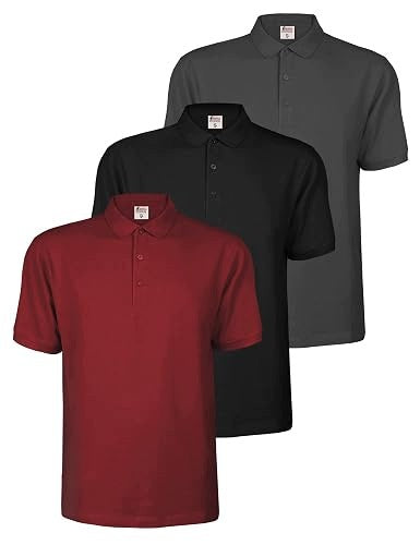 MEN'S POLO SHIRT COTTON PIQUÉ SHORT SLEEVE SET OF 3 Brand no brand
