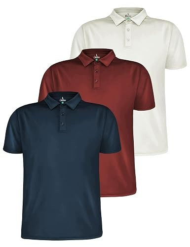 MEN'S POLO SHIRTS BREATHABLE QUICK-DRYING SHORT SLEEVE 3 PCS Brand no brand