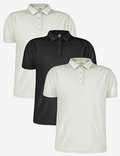 MEN'S POLO SHIRTS BREATHABLE QUICK-DRYING SHORT SLEEVE 3 PCS