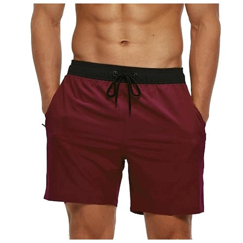 MEN'S QUICK-DRYING SWIM SHORTS WITH POCKET XXL ZIPPER for HOME