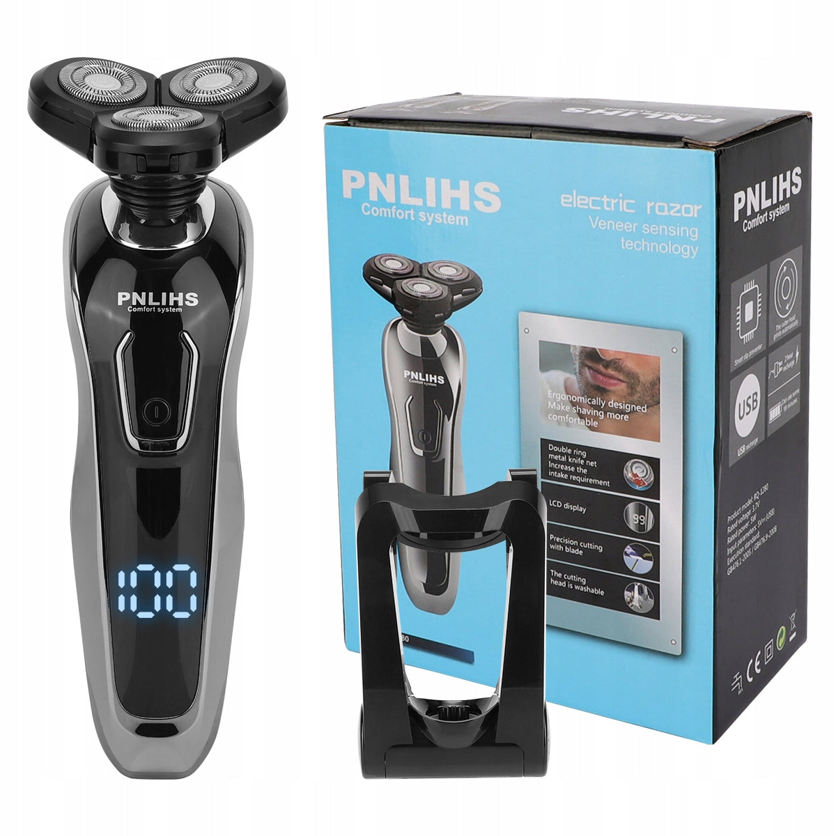 MEN'S SHAVER 5 HeadS 4D TRIMMER FOR NOSE BEARD HEAD Waterproof