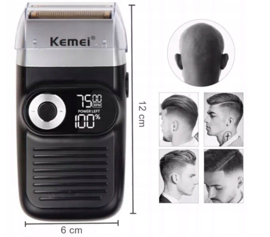 MEN'S SHAVER KEMEI KM-2026 WATERPROOF WIRELESS WITH DOUBLE BLADE Manufacturer code 703333