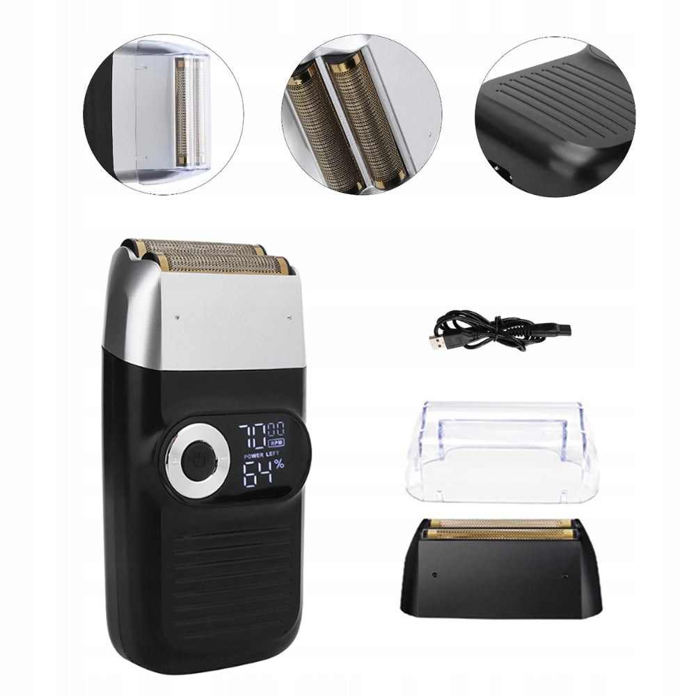 MEN'S SHAVERKM-2026 WATERPROOF WIRELESS WITH DOUBLE BLADE