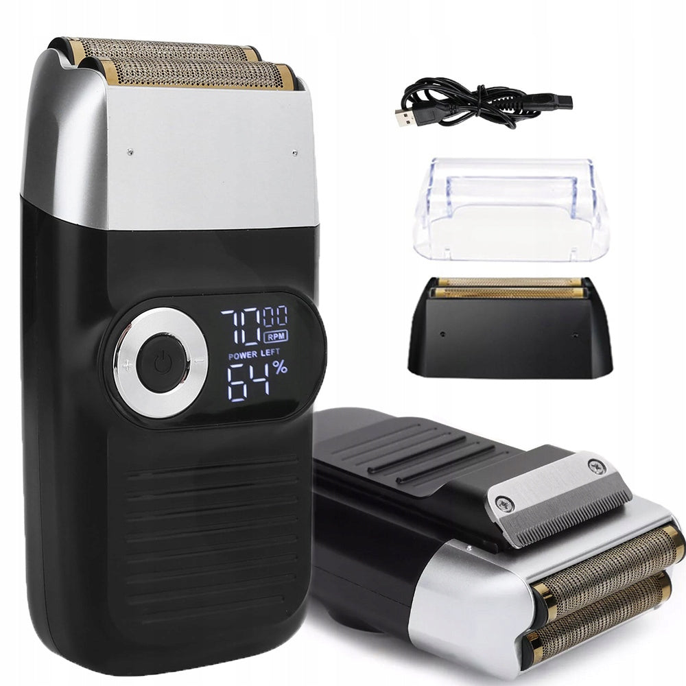 MEN'S SHAVERKM-2026 WATERPROOF WIRELESS WITH DOUBLE BLADE