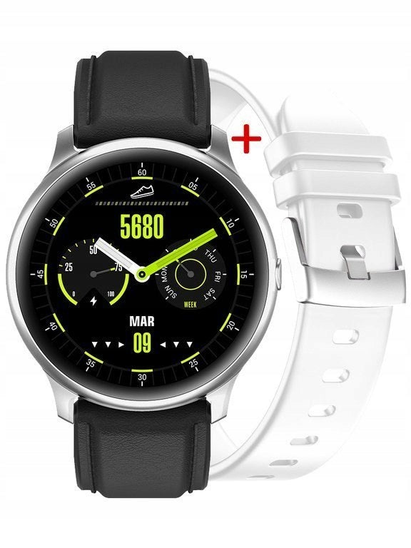 MEN'S SMARTWATCH G. Rossi G.RSWSF1-3C1-1 silver/black + additional STRAP (sg