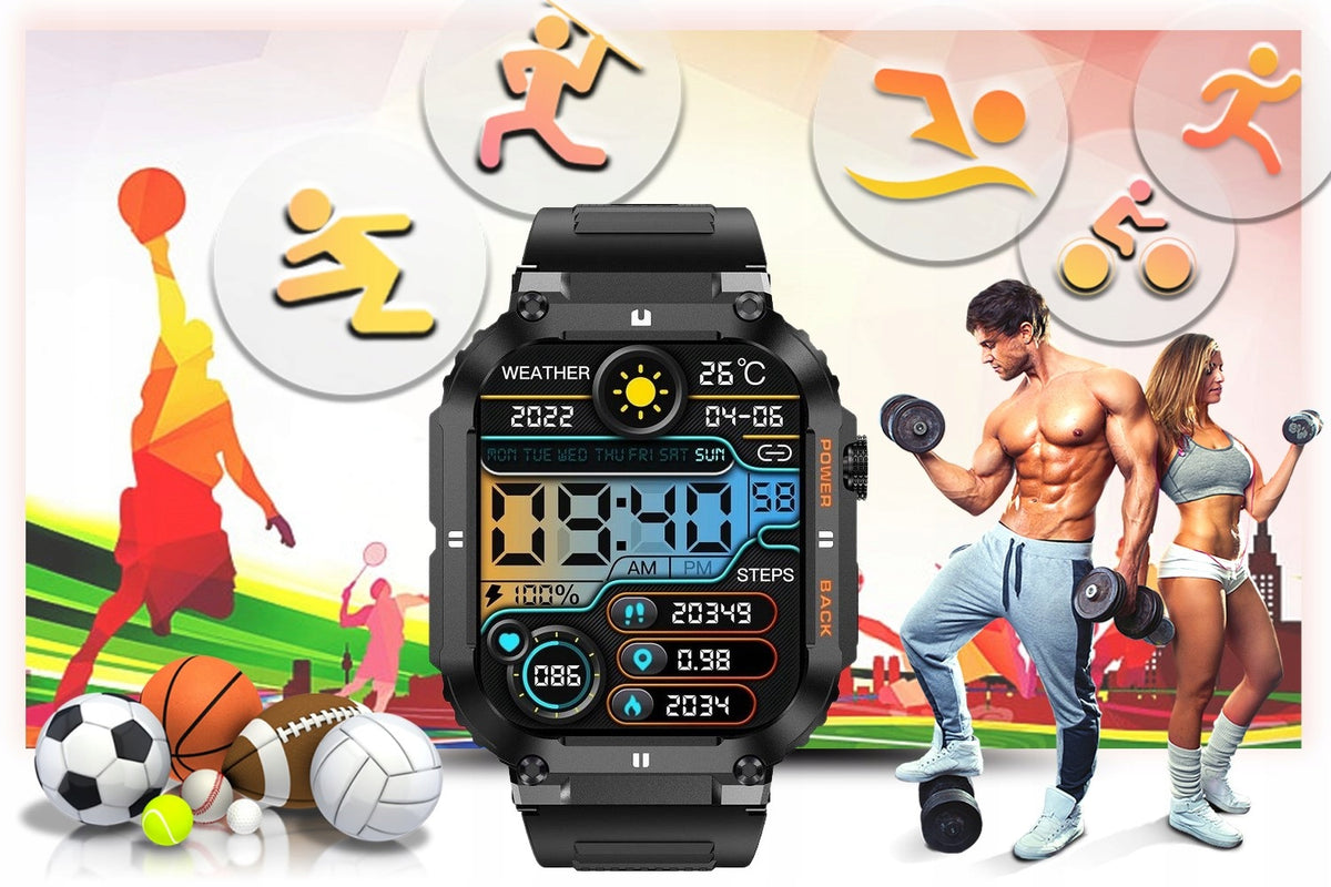 MEN'S SMARTWATCH GRAVITY 1,96 BIG TALK 400 mAh Batteries included yes