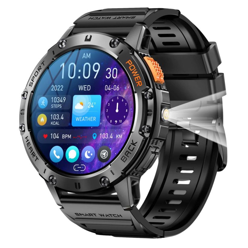 MEN'S SMARTWATCH GRAVITY GT22-5 BLACK WITH SMS CALLS FLASHLIGHT SMS - SET Brand Gravity