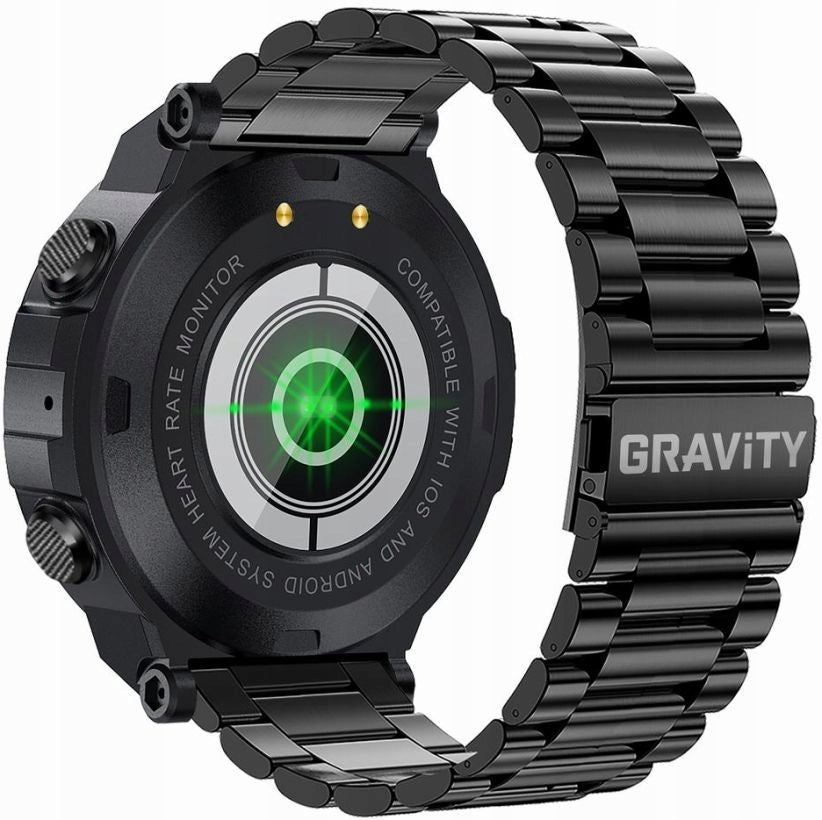 MEN'S SMARTWATCH GRAVITY GT7-2 BLACK WITH SMS TALKS PULSE OXYGEN MENU PL Manufacturer code 5900148044391