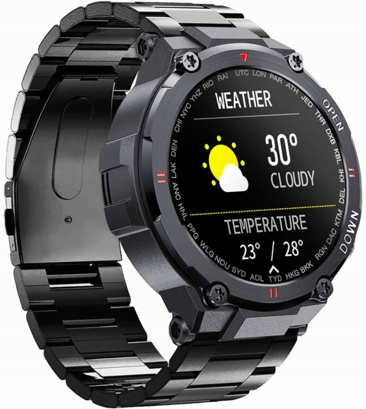 MEN'S SMARTWATCH GRAVITY GT7-2 BLACK WITH SMS TALKS PULSE OXYGEN MENU PL Packaging status original