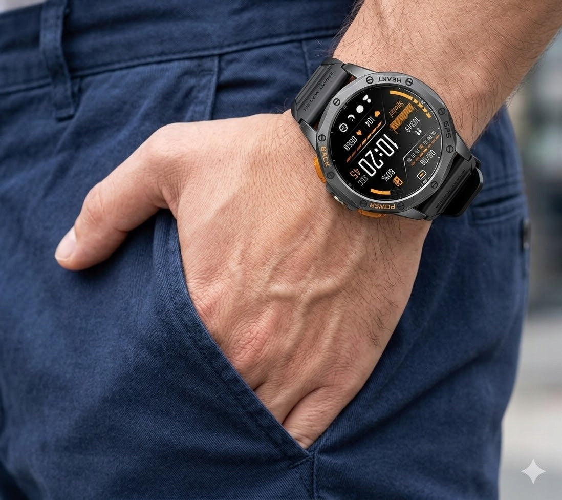 MEN'S SMARTWATCH RUBICON F47 GPS AMOLED 1,43" TALK BT COMPASS FLASHLIGHT Brand Rubicon