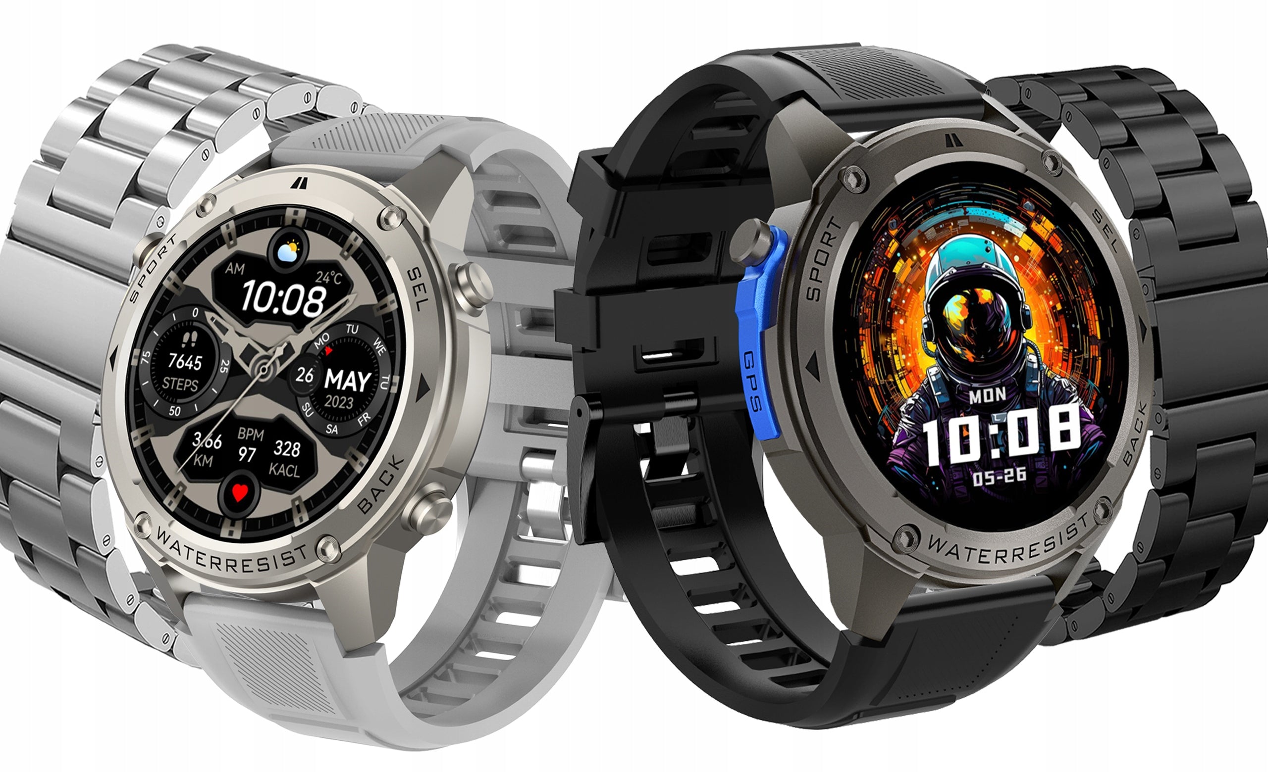 MEN'S SMARTWATCH WATERPROOF 5ATM GPS MENU POLISH SPORT TALK Model other