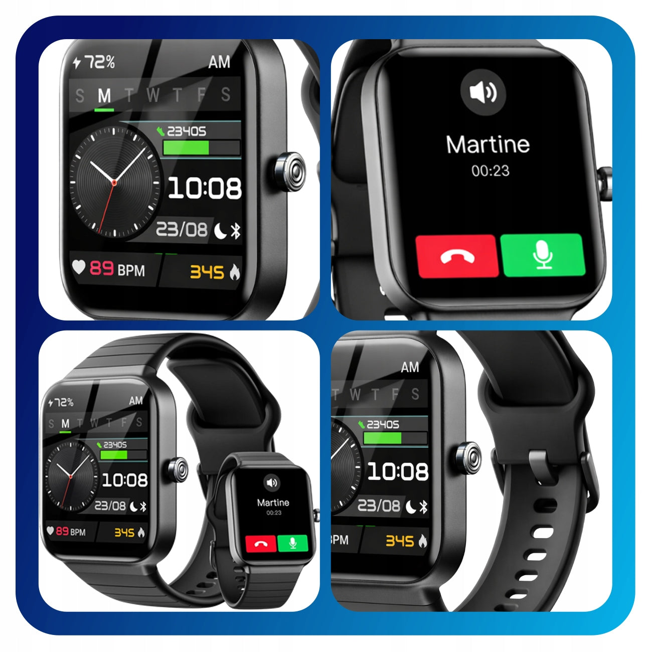 MEN'S SMARTWATCH WITH ALEXA FUNCTION - FITPOLO, 100+ SPORT MODES, IP68 Brand no brand