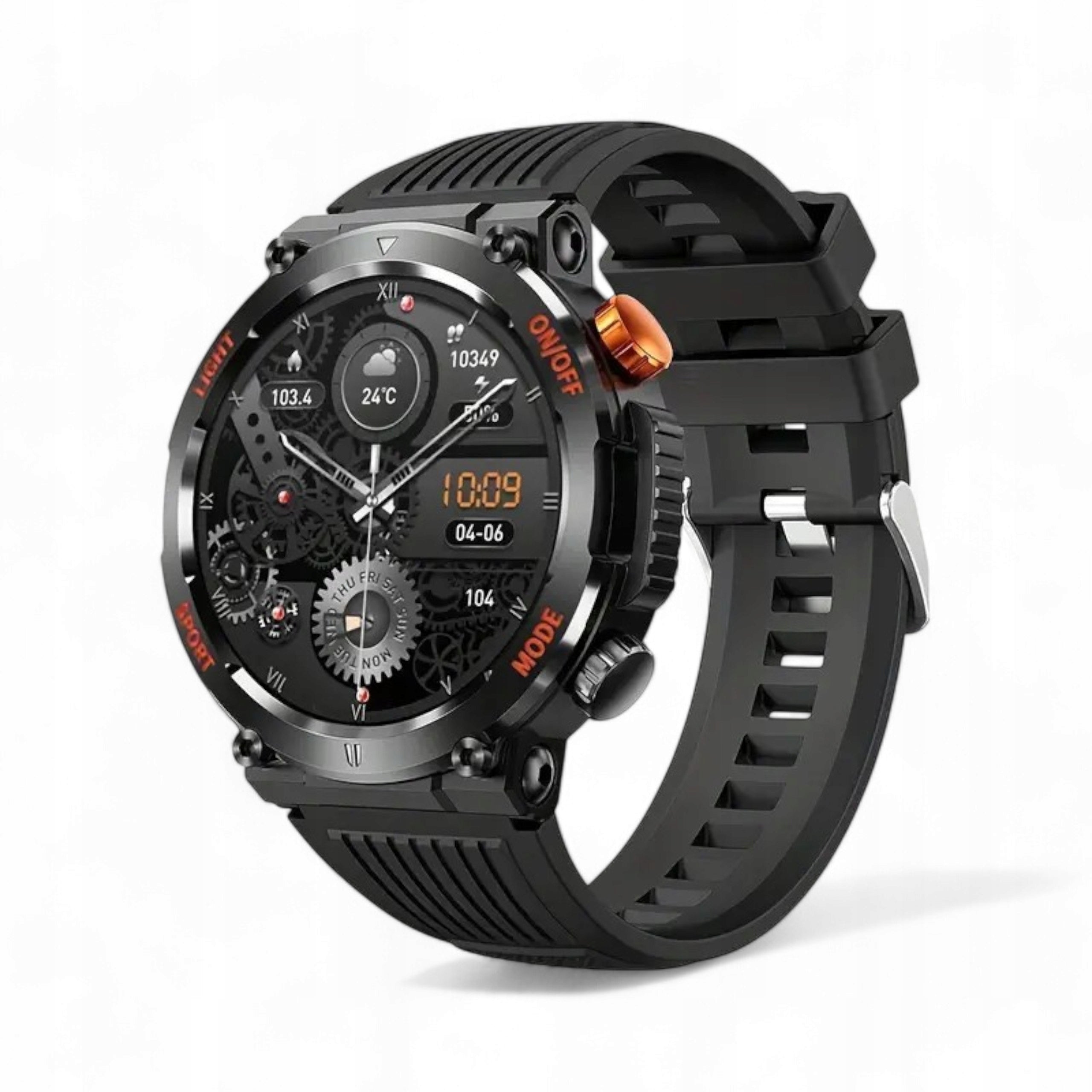 MEN'S SMARTWATCH WITH BUILT-IN FLASHLIGHT AND TACTICAL COMPASS WATCH 2024