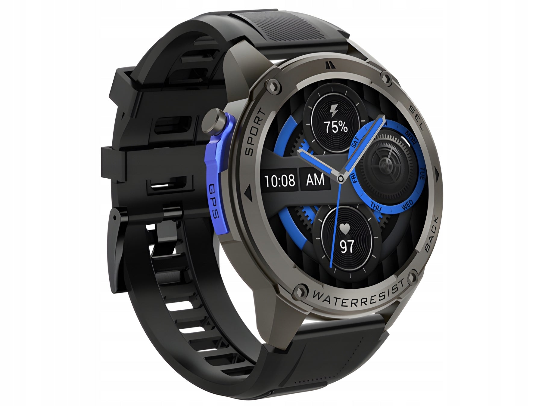 MEN'S SMARTWATCH WITH GPS WATCH WATERPROOF MENU Polish CALLS AMOLED SPORT Packaging status original