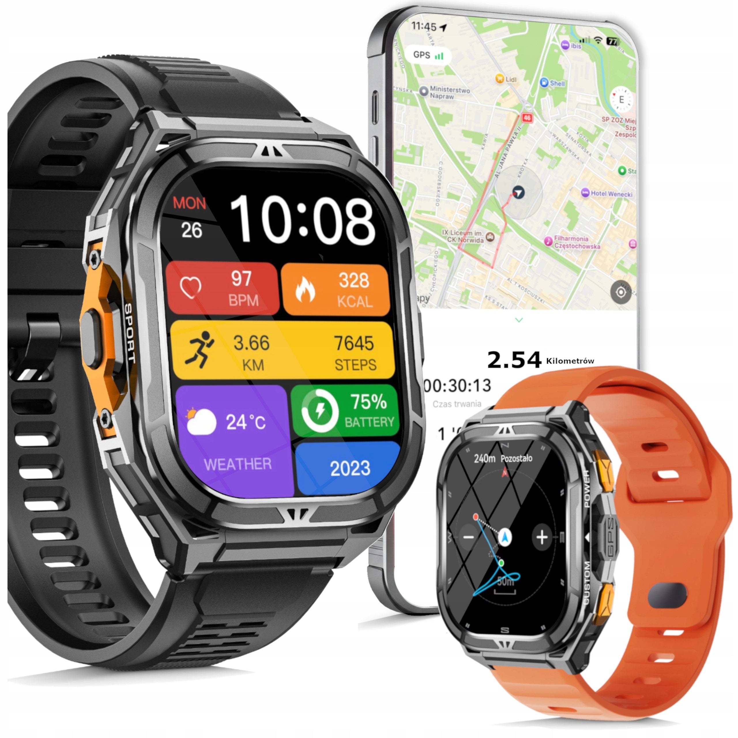 MEN'S SMARTWATCH WOMEN'S WATERPROOF 5 ATM WITH CALLS MENU POLISH Manufacturer code Wenom 5 Atm