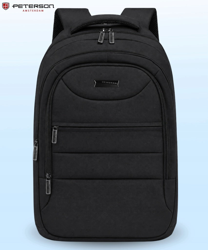 MEN'S SPORTS BACKPACK BLACK YOUTH BLACK ROOMY USB PORT Packaging status original