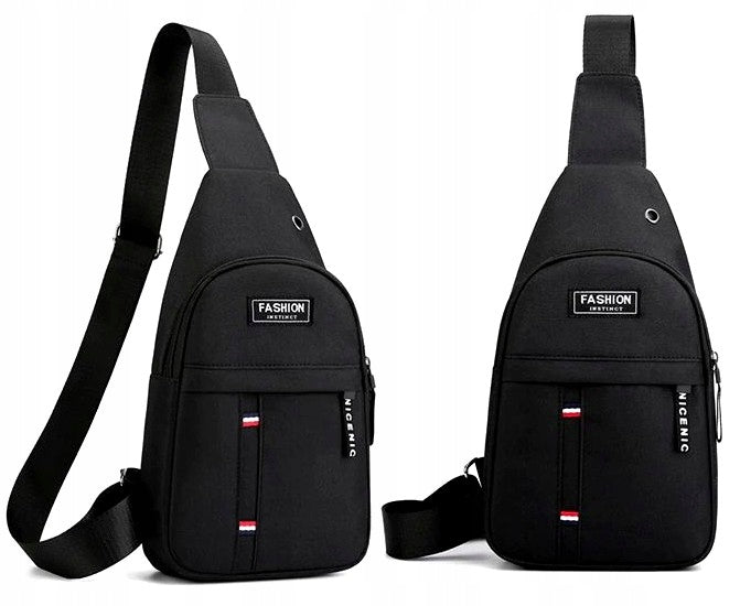 MEN'S SPORTS BAG HIKING SHOULDER BACKPACK SACHET BUM BAG black Gender man