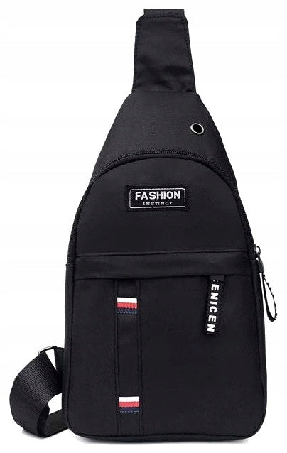 MEN'S SPORTS BAG HIKING SHOULDER BACKPACK SACHET BUM BAG black