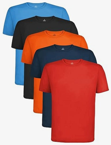 MEN'S SPORTS T-SHIRTS BREATHABLE QUICK DRYING SET OF 5 PCS FOR HOME