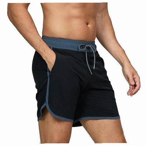 MEN'S SWIMMING TRUNKS QUICK-DRYING BEACH SHORTS ADJUSTABLE POCKETS S XXL