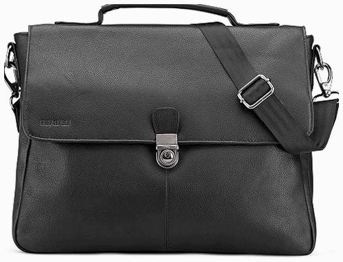 MEN'S VINTAGE LAPTOP LEATHER BAG 15 INCH CROSSBODY FOR HOME