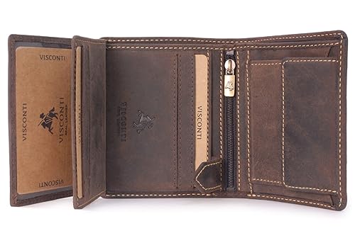 MEN'S WALLET LEATHER OILED RFID 8 CARD POCKETS FOR MAN