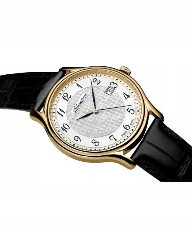 MEN'S WATCH ADRIATICA Sapphire A8000.1223Q +GRAWER Brand Adriatica