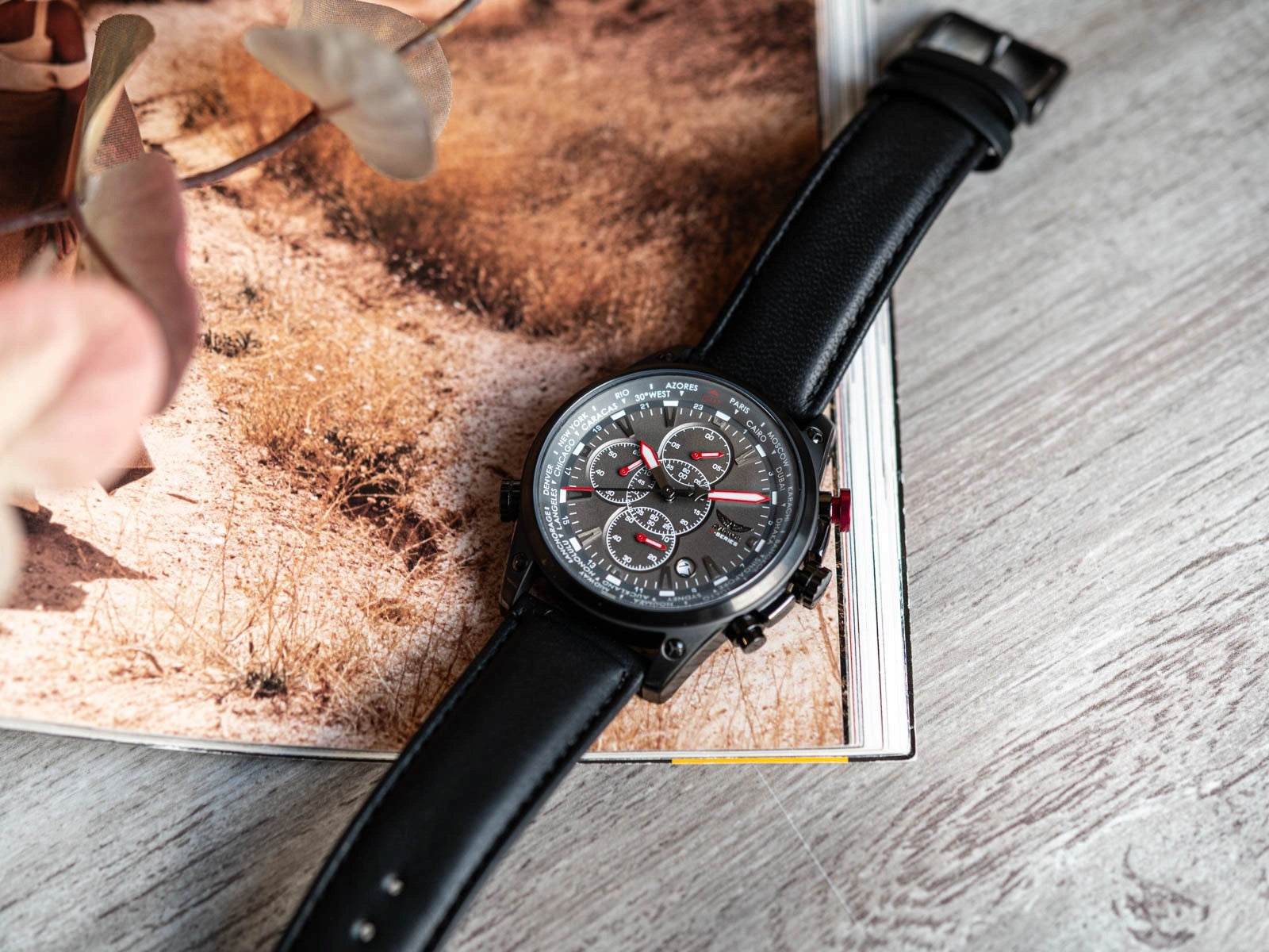 MEN'S WATCH AVIATOR AVW1369G185S GA8185 STOPWATCH Brand Aviator
