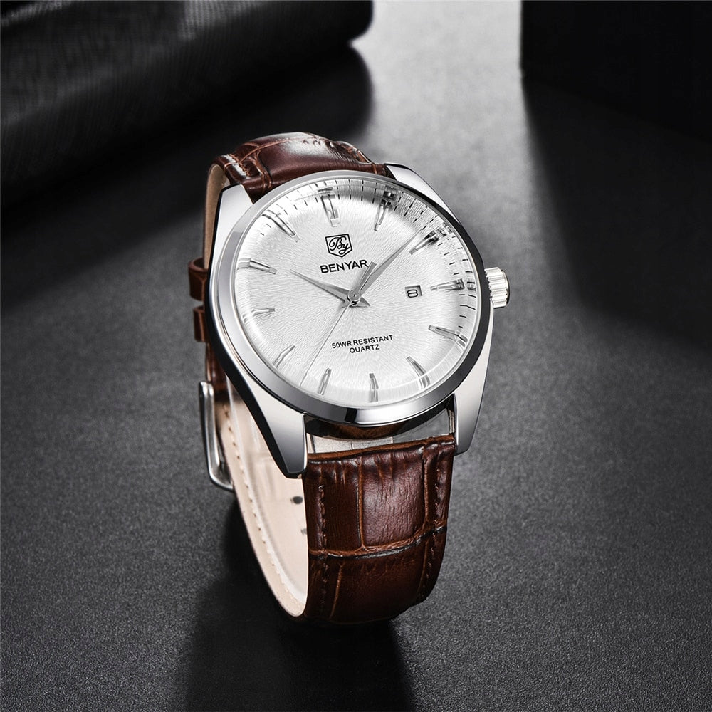 MEN'S WATCH BENYAR CLASSIC DATE BOX Brand Benyar