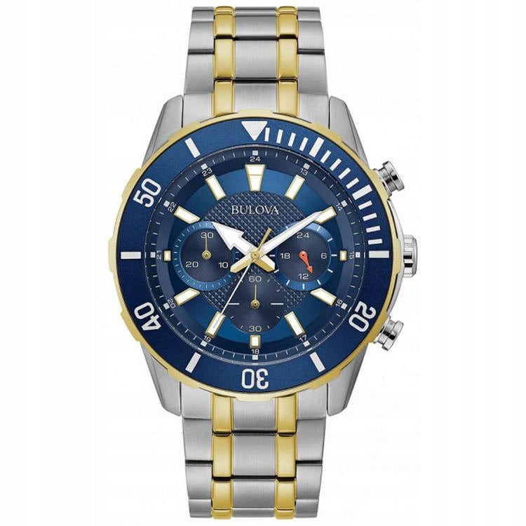 MEN'S WATCH BULOVA 98A246 WITH CHRONOGRAPH - LUMINOVA - WATERPROOF + BOX Brand Bulova