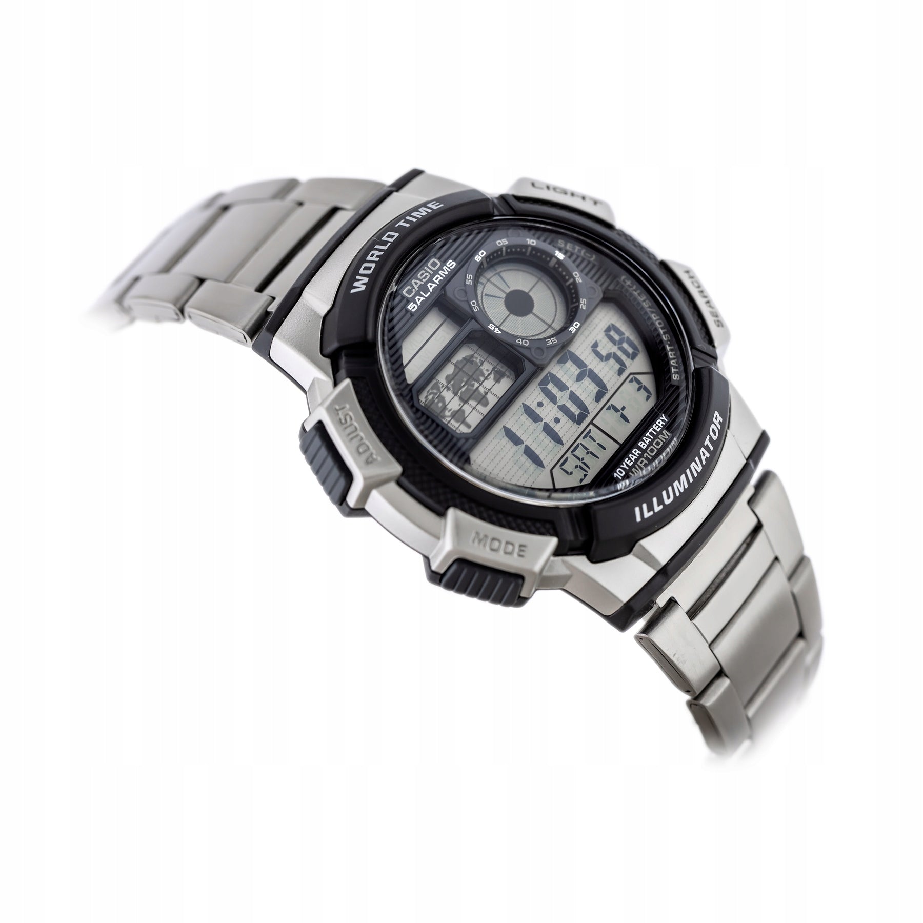 MEN'S WATCH CASIO AE-1000WD 1A - WORLD TIME + BOX +GRAWER Batteries included yes
