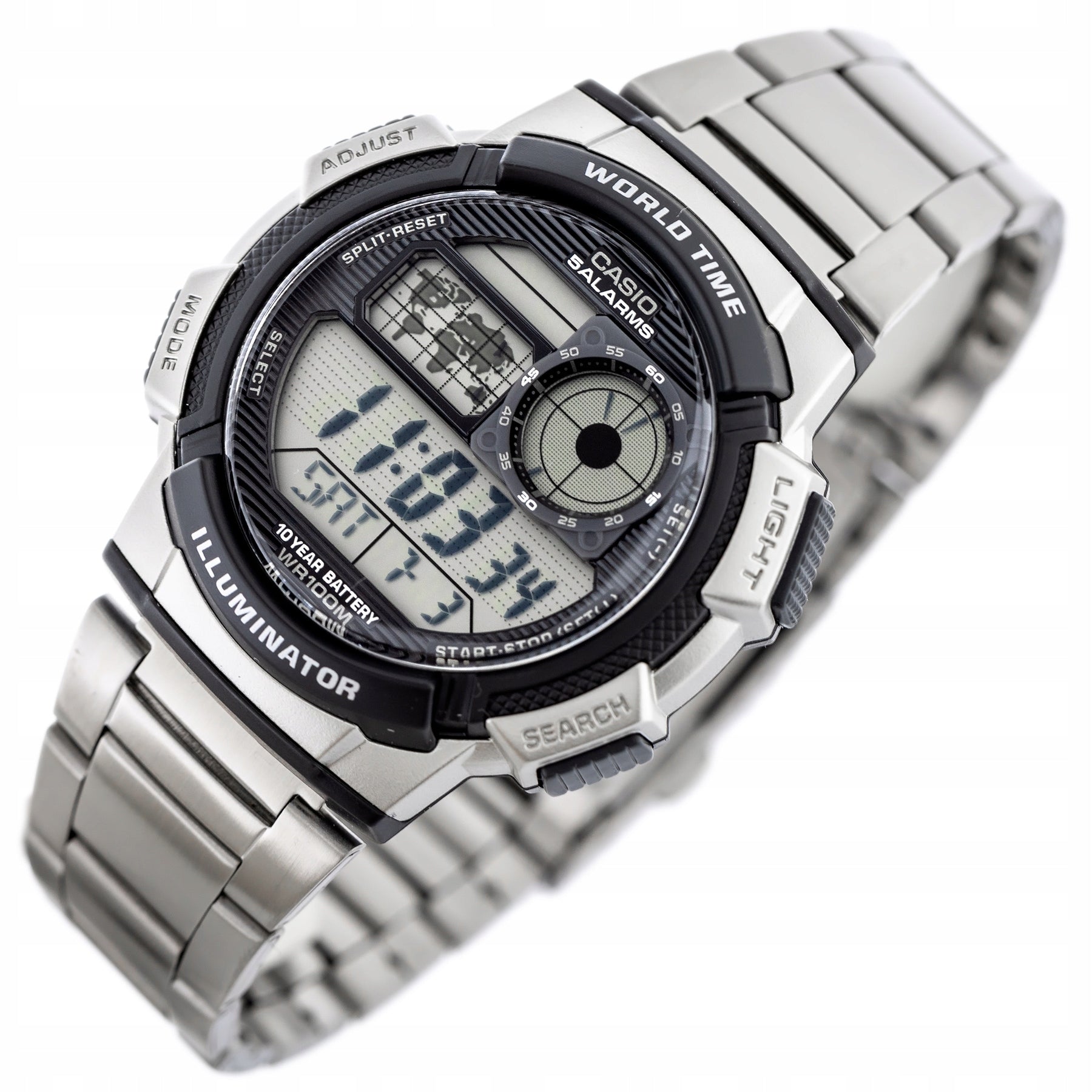 MEN'S WATCH CASIO AE-1000WD 1A - WORLD TIME + BOX +GRAWER Brand CASIO