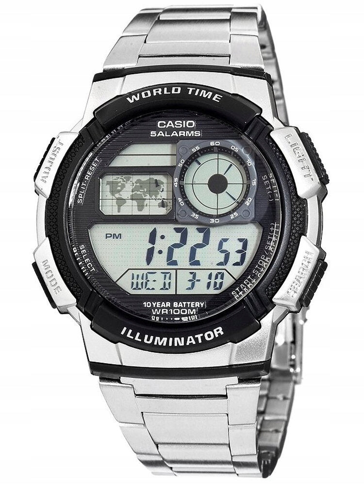 MEN'S WATCH CASIO AE-1000WD 1A - WORLD TIME + BOX +GRAWER