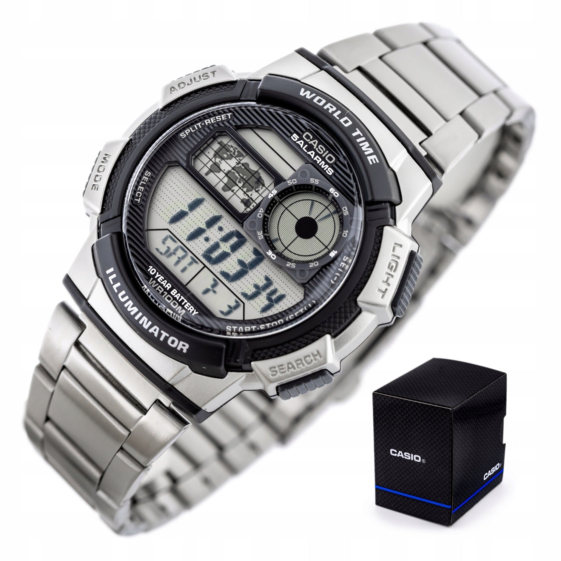 MEN'S WATCH CASIO AE-1000WD date alarm stopwatch +BOX +ENGRAVING