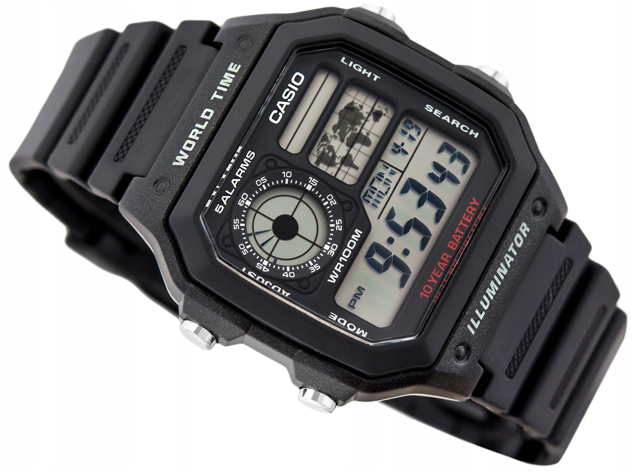 MEN'S WATCH CASIO AE-1200WH-1AVEF 100M ALARM Manufacturer code AE-1200WH-1A