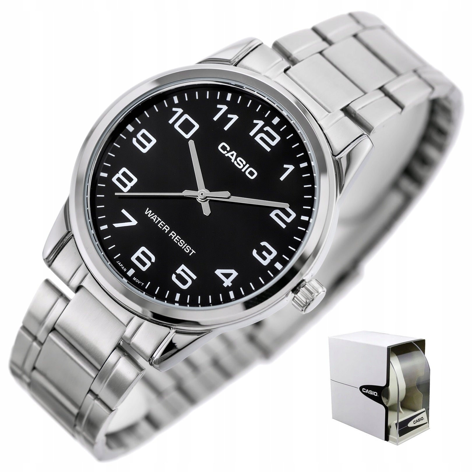 MEN'S WATCH CASIO ALTMAN+BOX +ENGRAVING steel digits bracelet silver