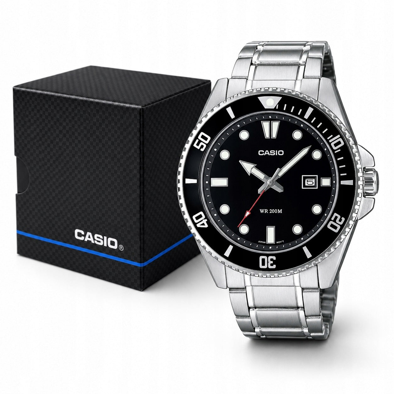 MEN'S WATCH CASIO DURO MDV-107D-1A1VDF DIVER 200M DIVER ON BRACELET