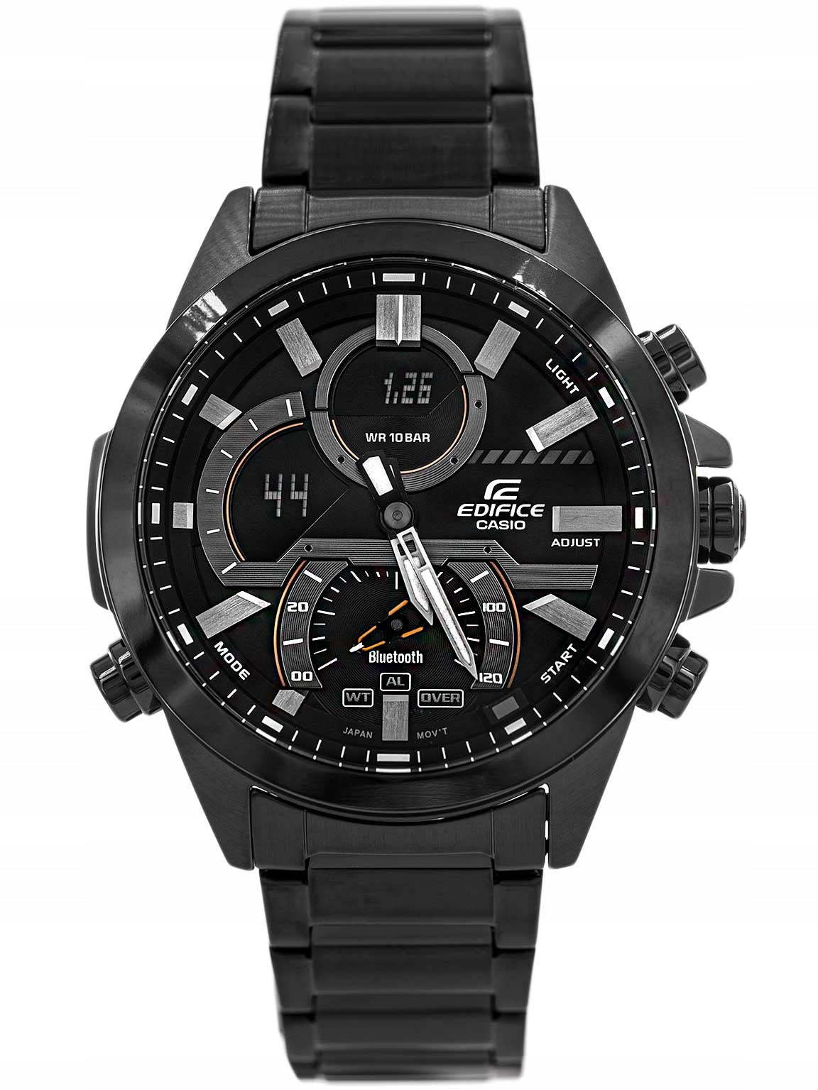 MEN'S WATCH CASIO ECB-30DC-1AEF BLACK ON BRACELET BLUETOOTH STOPWATCH Brand CASIO