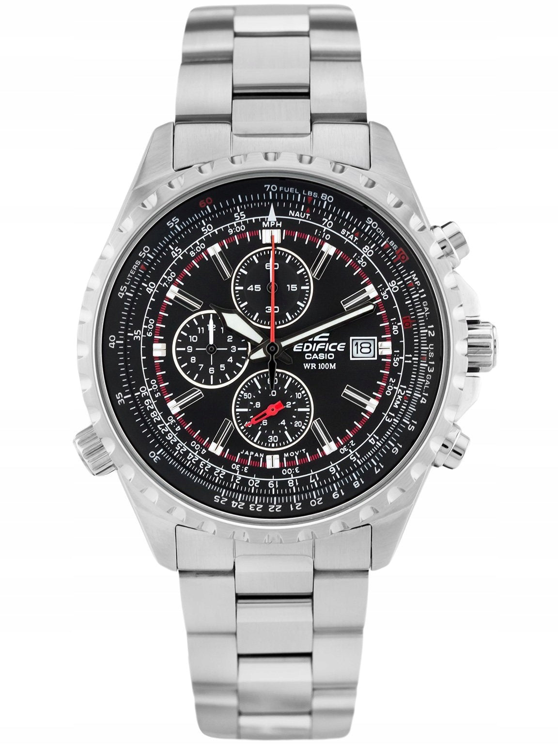 MEN'S WATCH CASIO EF-527D-1AVEF 100M STOPWATCH DATE Brand CASIO