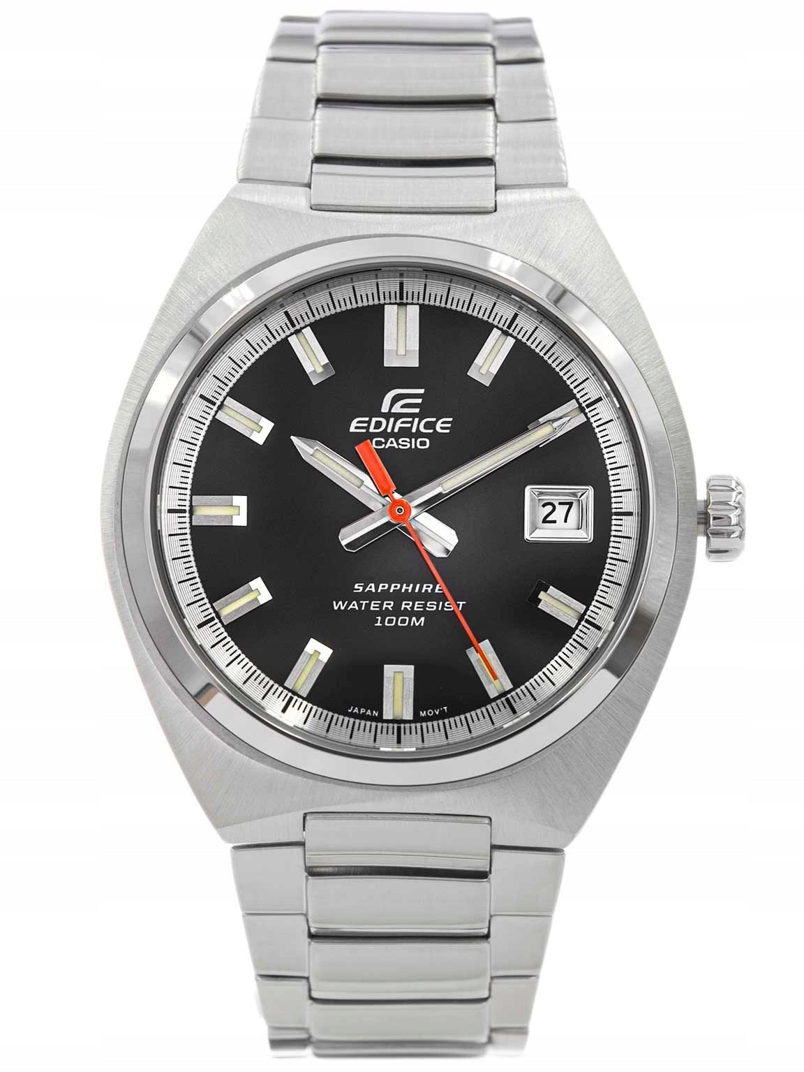 MEN'S WATCH CASIO EFB-109D-1AVEF EDIFICE SILVER ON BRACELET DATE Brand CASIO