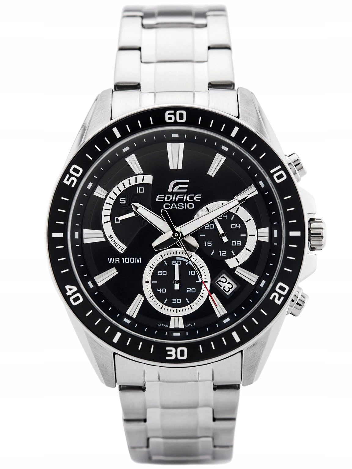 MEN'S WATCH CASIO EFR-552D-1AVUEF STOPWATCH DATE Batteries included yes