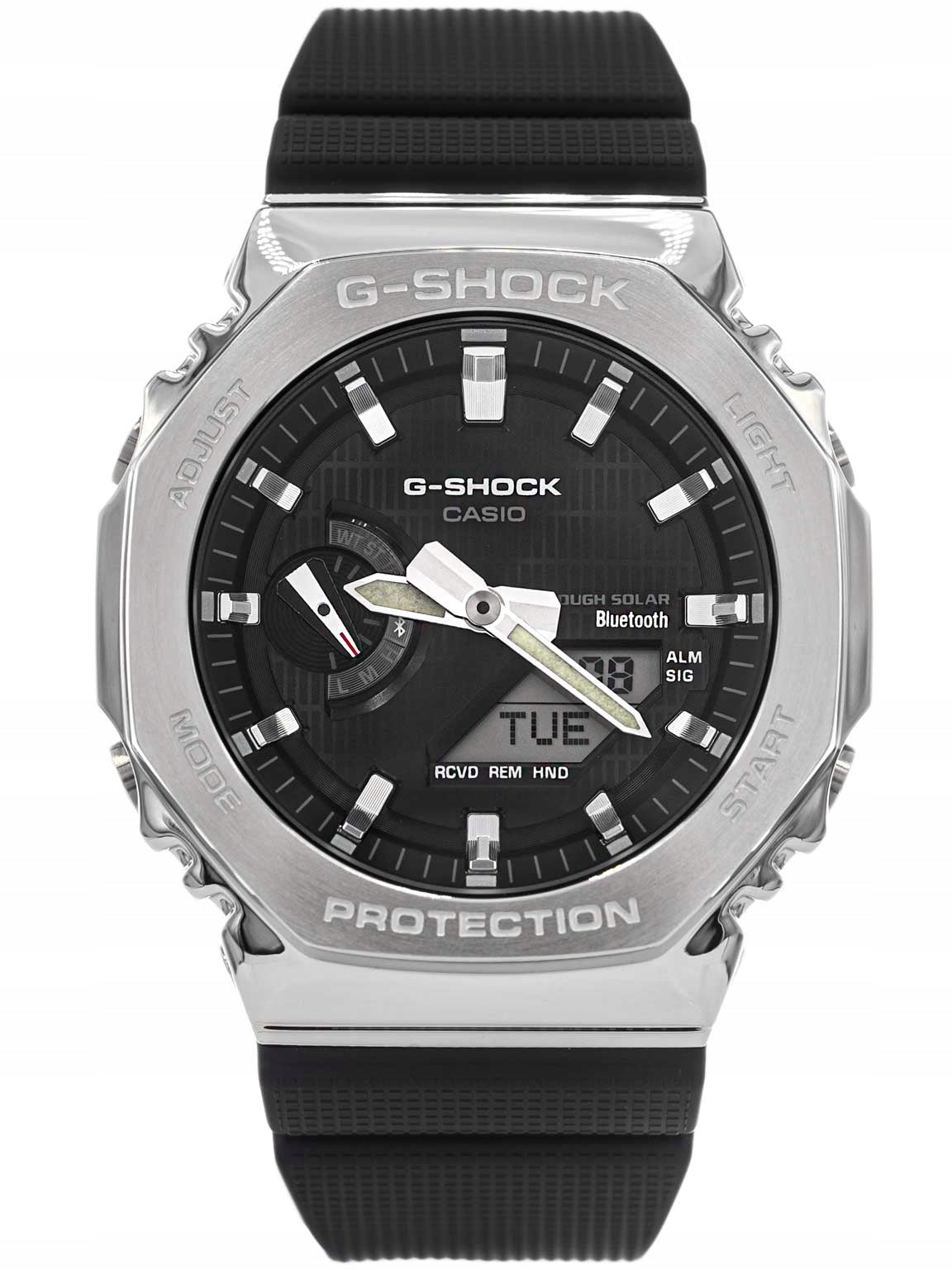 MEN'S WATCH CASIO GBM-2100-1AER G-SHOCK BLACK ON SOLAR BLUETOOTH STRAP Brand CASIO