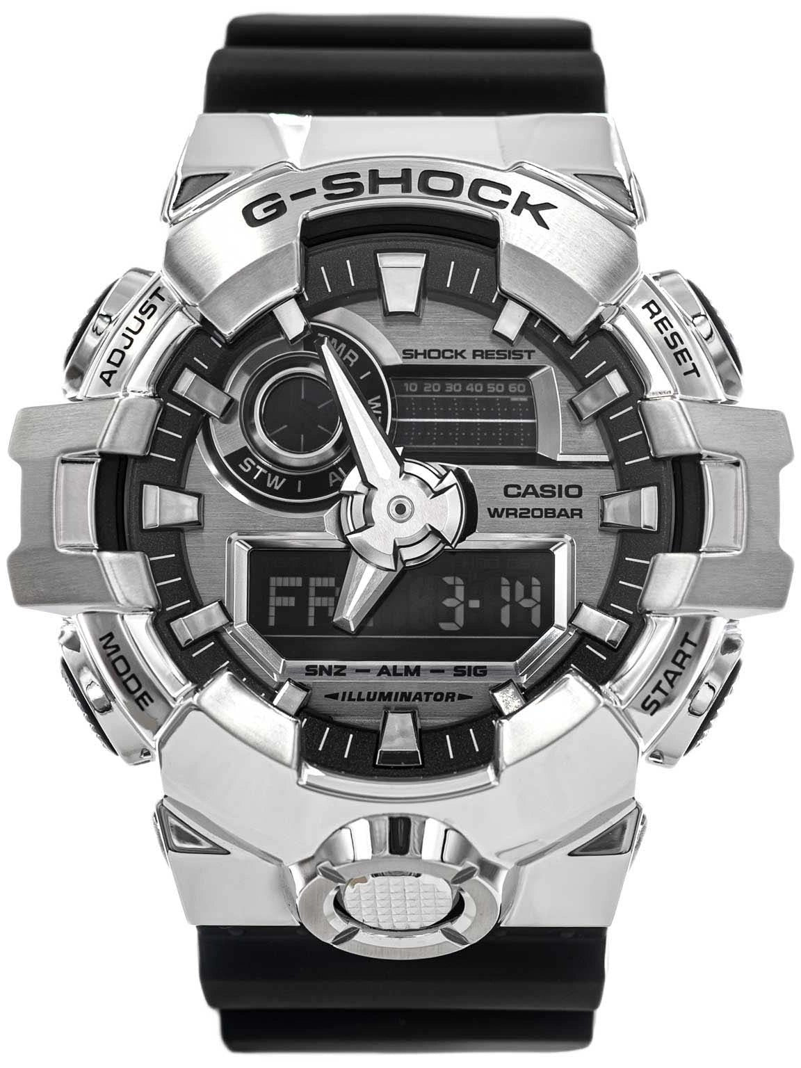 MEN'S WATCH CASIO GM-700-1AER G-SHOCK BLACK ON STRAP DURABLE 20BAR Brand CASIO