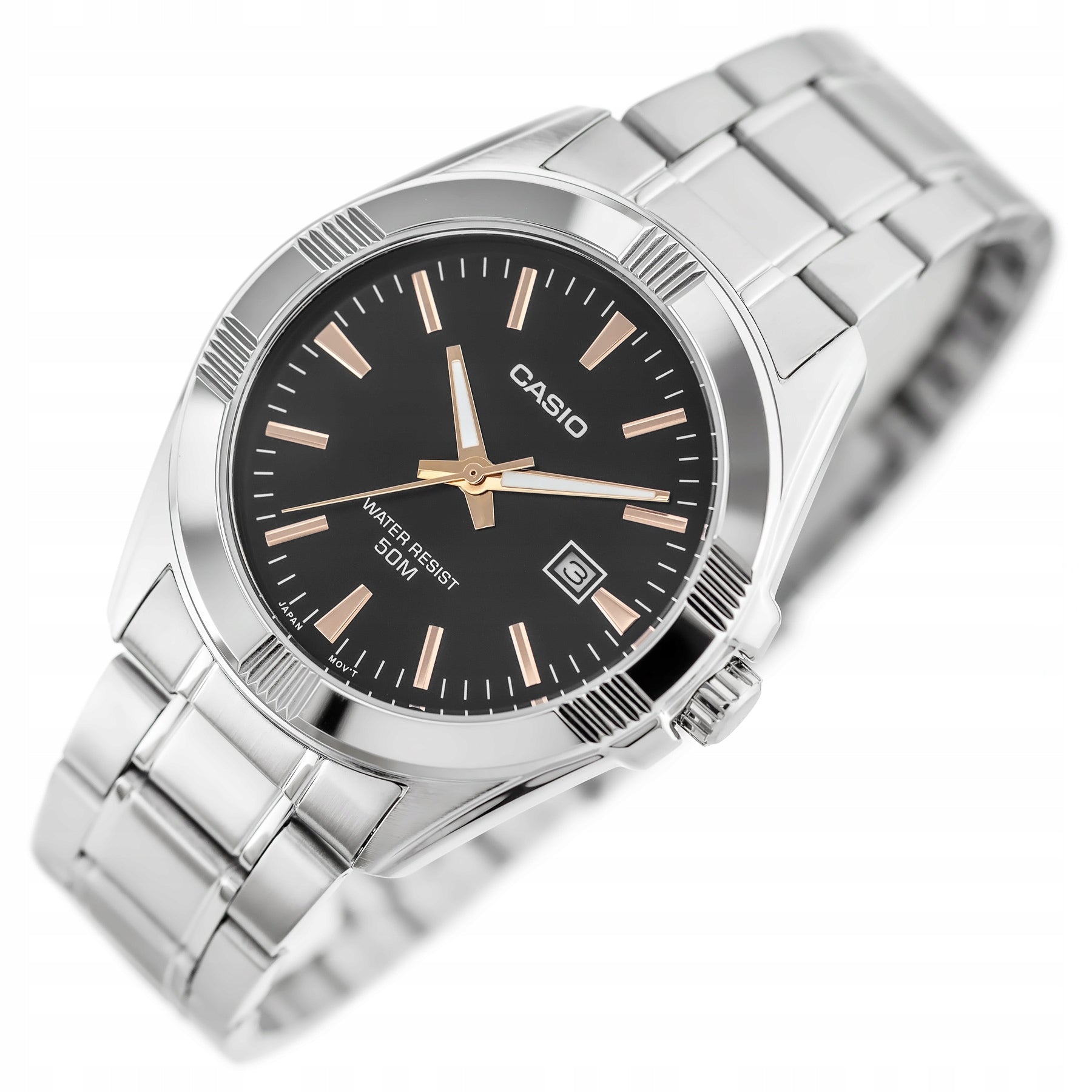 MEN'S WATCH CASIO MTP-1308D-1A2 + BOX +GRAWER Packaging status original