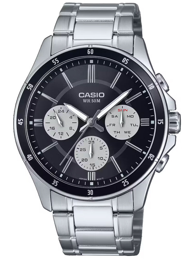 MEN'S WATCH CASIO MTP-1374D-1A3 + BOX + ENGRAVING