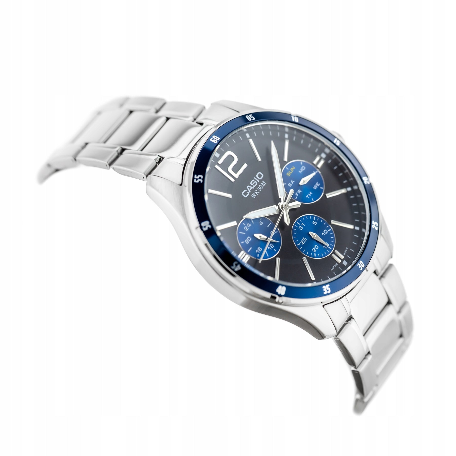 MEN'S WATCH CASIO MTP-1374D-2AV + BOX +GRAWER Brand CASIO