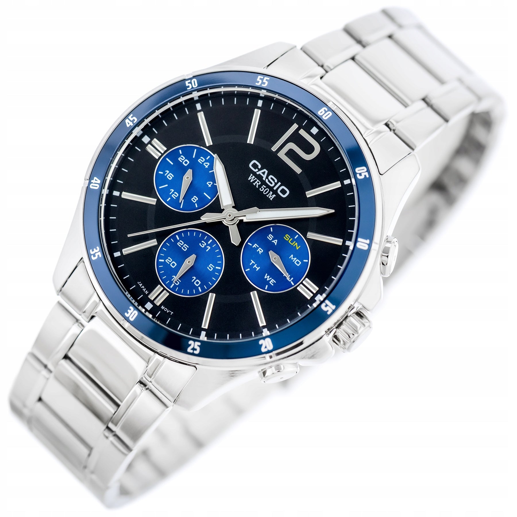 MEN'S WATCH CASIO MTP-1374D-2AV + BOX +GRAWER