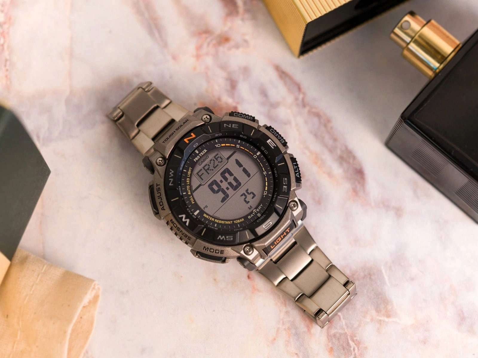 MEN'S WATCH CASIO PRG-340T-7ER PRO TREK TITANIUM Brand CASIO