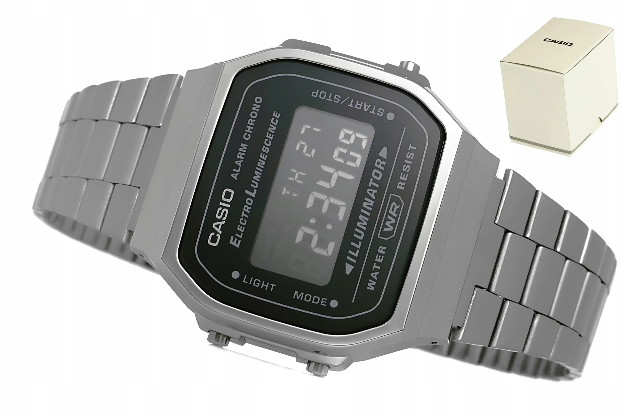 MEN'S WATCH CASIO RETRO VINTAGE A168WEGG-1BEF BOX